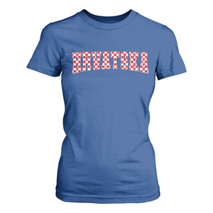 Vintage Hrvatska T Shirt For Women Retro Varsity Croatia Zagreb Croatian Flag