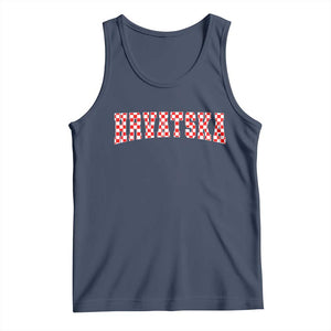 Vintage Hrvatska Tank Top Retro Varsity Croatia Zagreb Croatian Flag