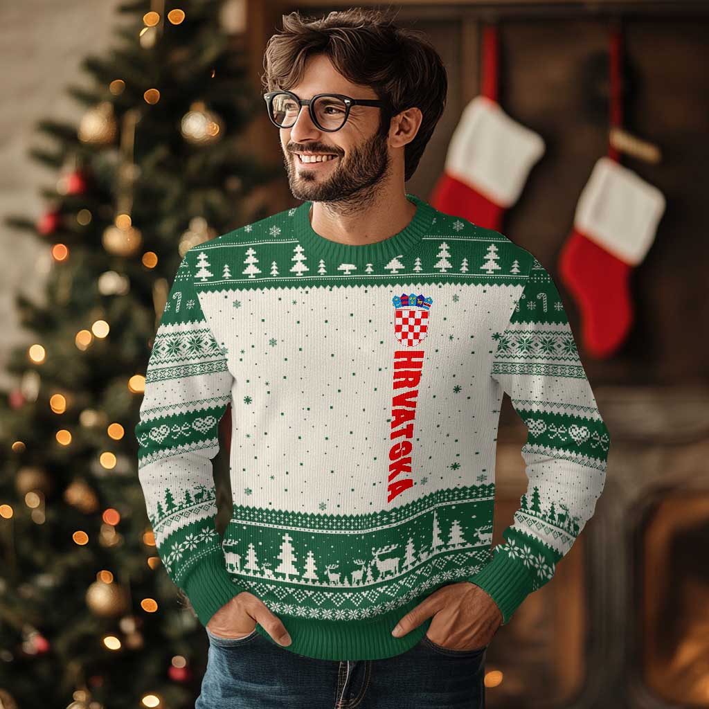 Hrvatska Ugly Christmas Sweater Vintage Croatia Zagreb Croatian