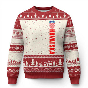 Hrvatska Ugly Christmas Sweater Vintage Croatia Zagreb Croatian