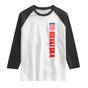 Hrvatska Raglan Shirt Vintage Croatia Zagreb Croatian