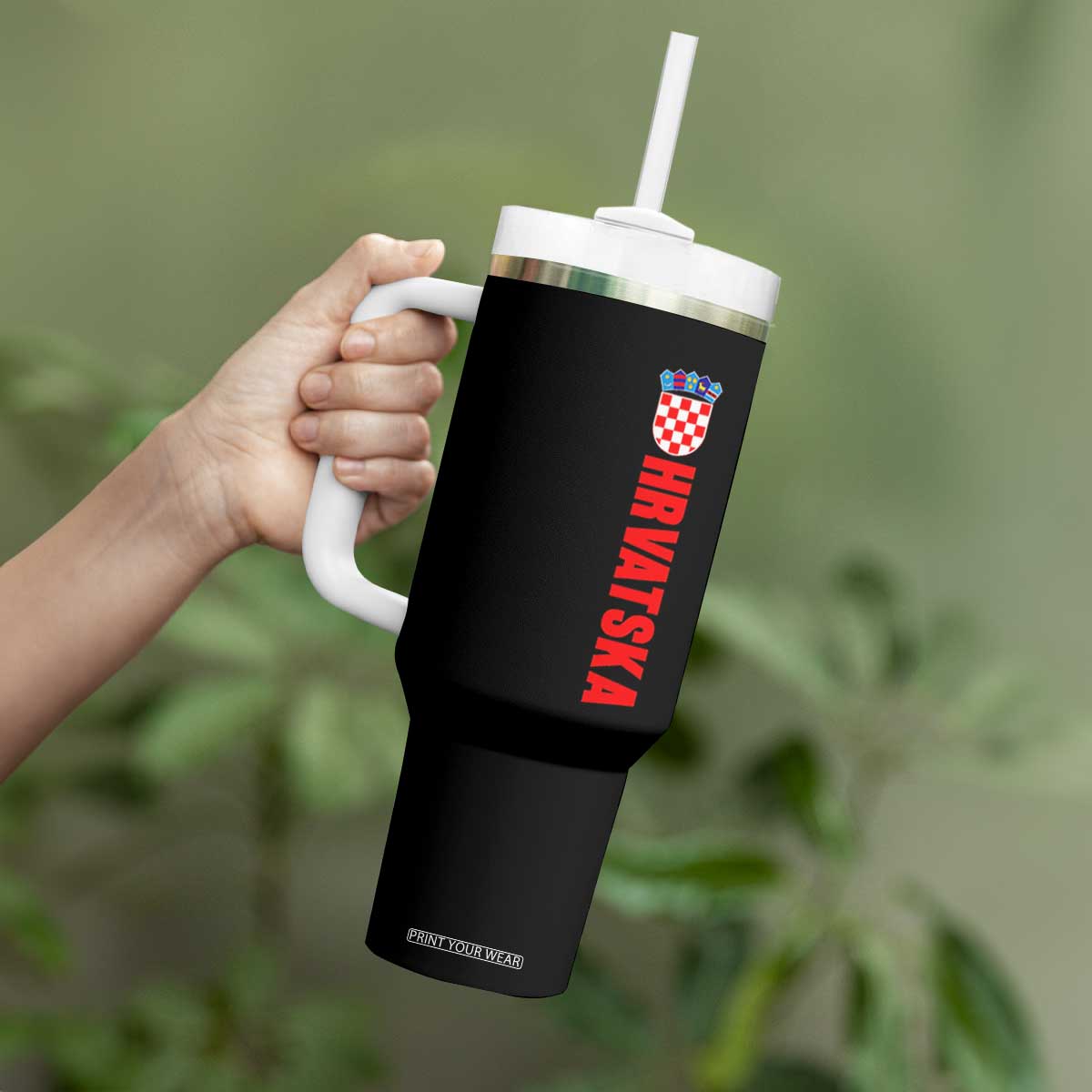 Hrvatska Tumbler With Handle Vintage Croatia Zagreb Croatian