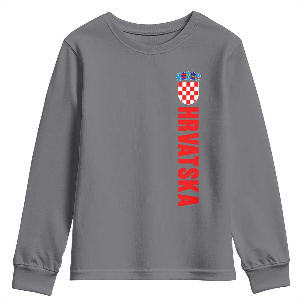 Hrvatska Youth Sweatshirt Vintage Croatia Zagreb Croatian