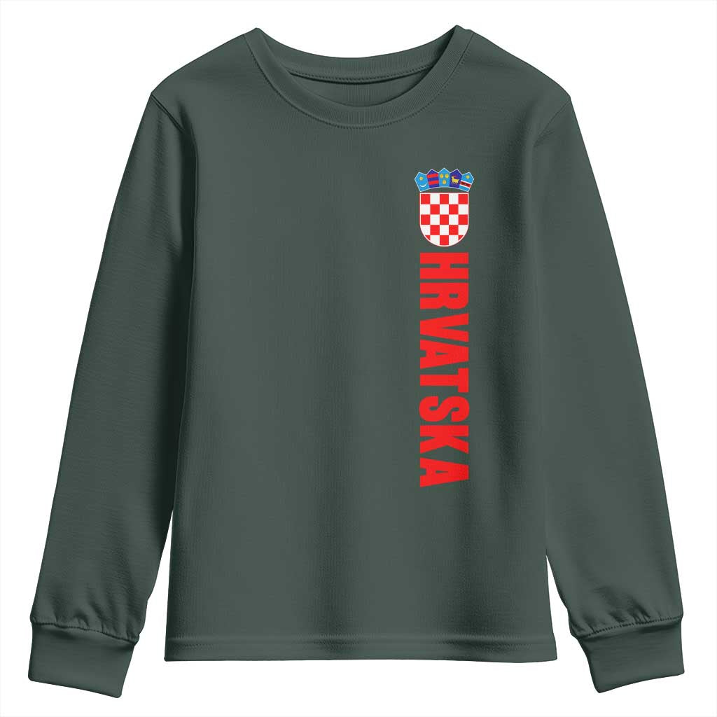 Hrvatska Youth Sweatshirt Vintage Croatia Zagreb Croatian