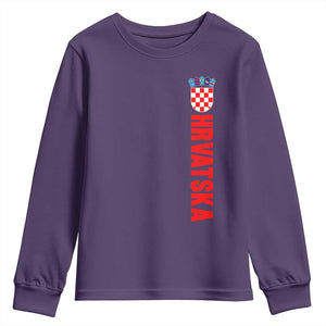 Hrvatska Youth Sweatshirt Vintage Croatia Zagreb Croatian