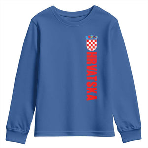 Hrvatska Youth Sweatshirt Vintage Croatia Zagreb Croatian