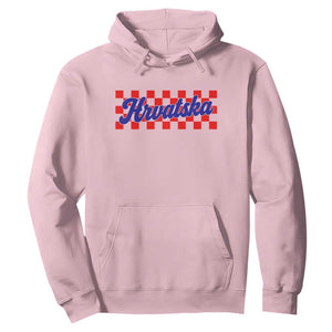 Hrvatska Hoodie Checkered Retro Croatia Zagreb Croatian
