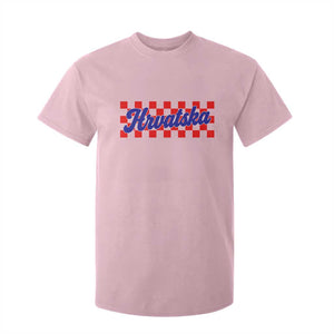 Hrvatska T Shirt For Kid Checkered Retro Croatia Zagreb Croatian