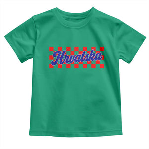 Hrvatska Toddler T Shirt Checkered Retro Croatia Zagreb Croatian