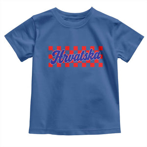 Hrvatska Toddler T Shirt Checkered Retro Croatia Zagreb Croatian