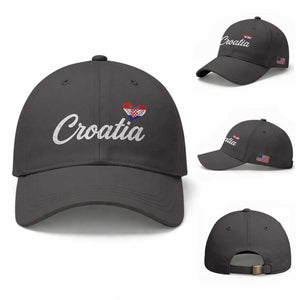 Croatia Baseball Cap Hrvatska Simple Love Croatian Flag Heart
