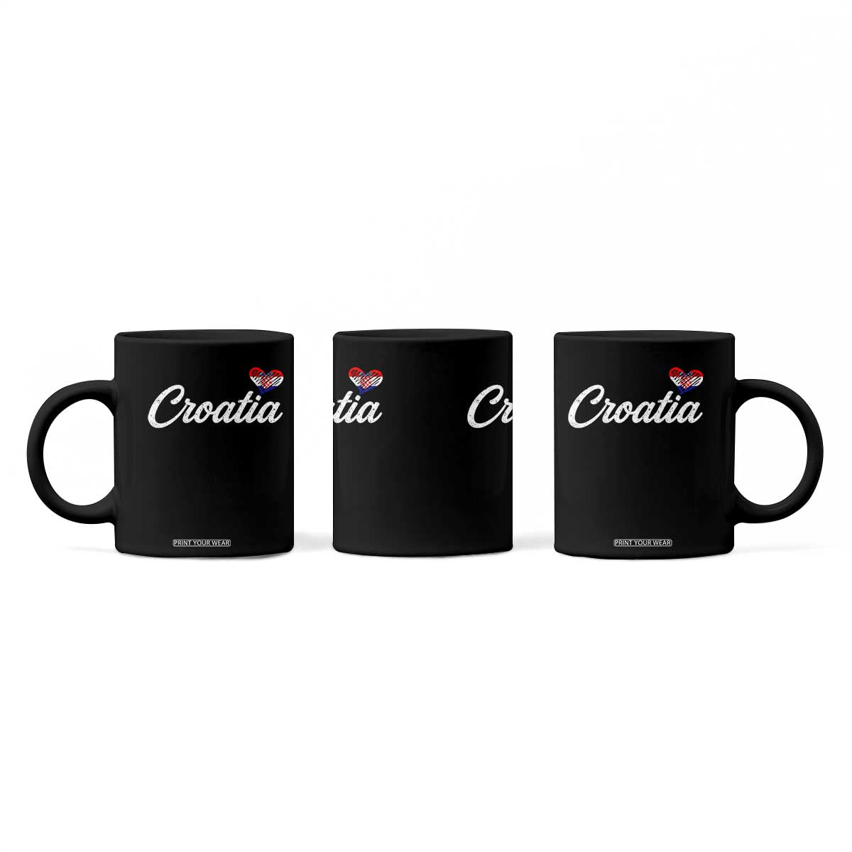Croatia Coffee Mug Hrvatska Simple Love Croatian Flag Heart
