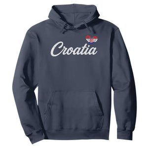 Croatia Hoodie Hrvatska Simple Love Croatian Flag Heart
