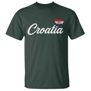 Croatia T Shirt Hrvatska Simple Love Croatian Flag Heart