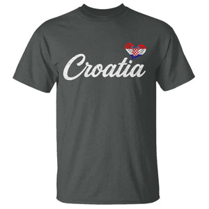 Croatia T Shirt Hrvatska Simple Love Croatian Flag Heart