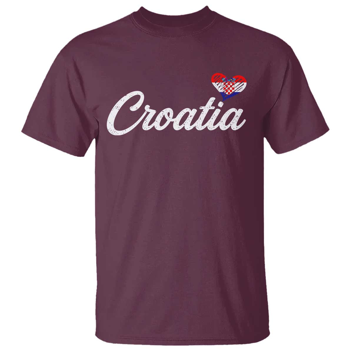 Croatia T Shirt Hrvatska Simple Love Croatian Flag Heart