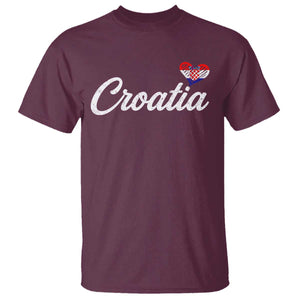 Croatia T Shirt Hrvatska Simple Love Croatian Flag Heart