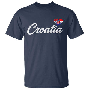 Croatia T Shirt Hrvatska Simple Love Croatian Flag Heart
