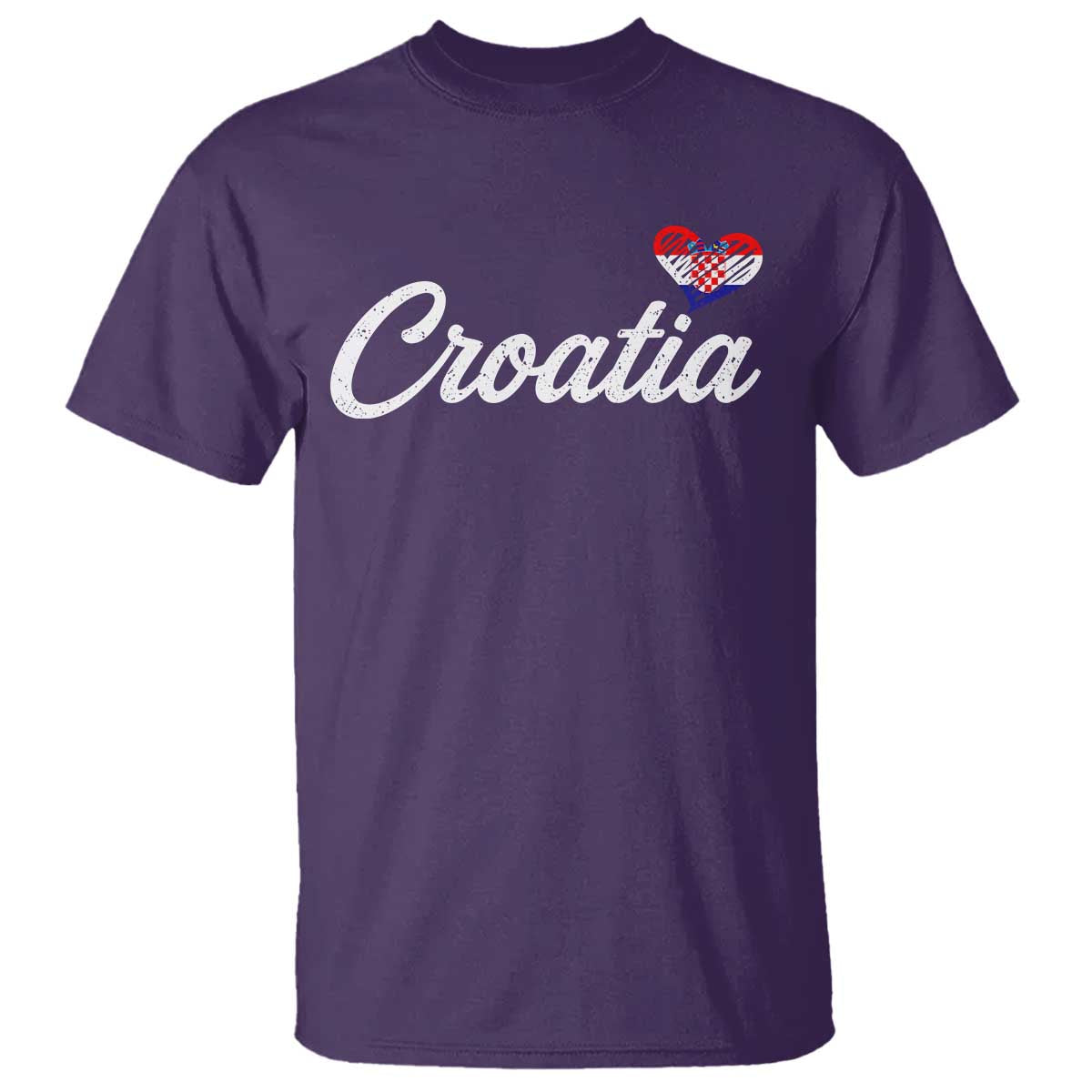Croatia T Shirt Hrvatska Simple Love Croatian Flag Heart