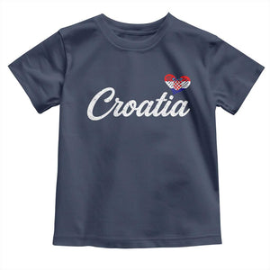 Croatia Toddler T Shirt Hrvatska Simple Love Croatian Flag Heart