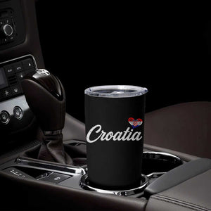 Croatia Tumbler Cup Hrvatska Simple Love Croatian Flag Heart