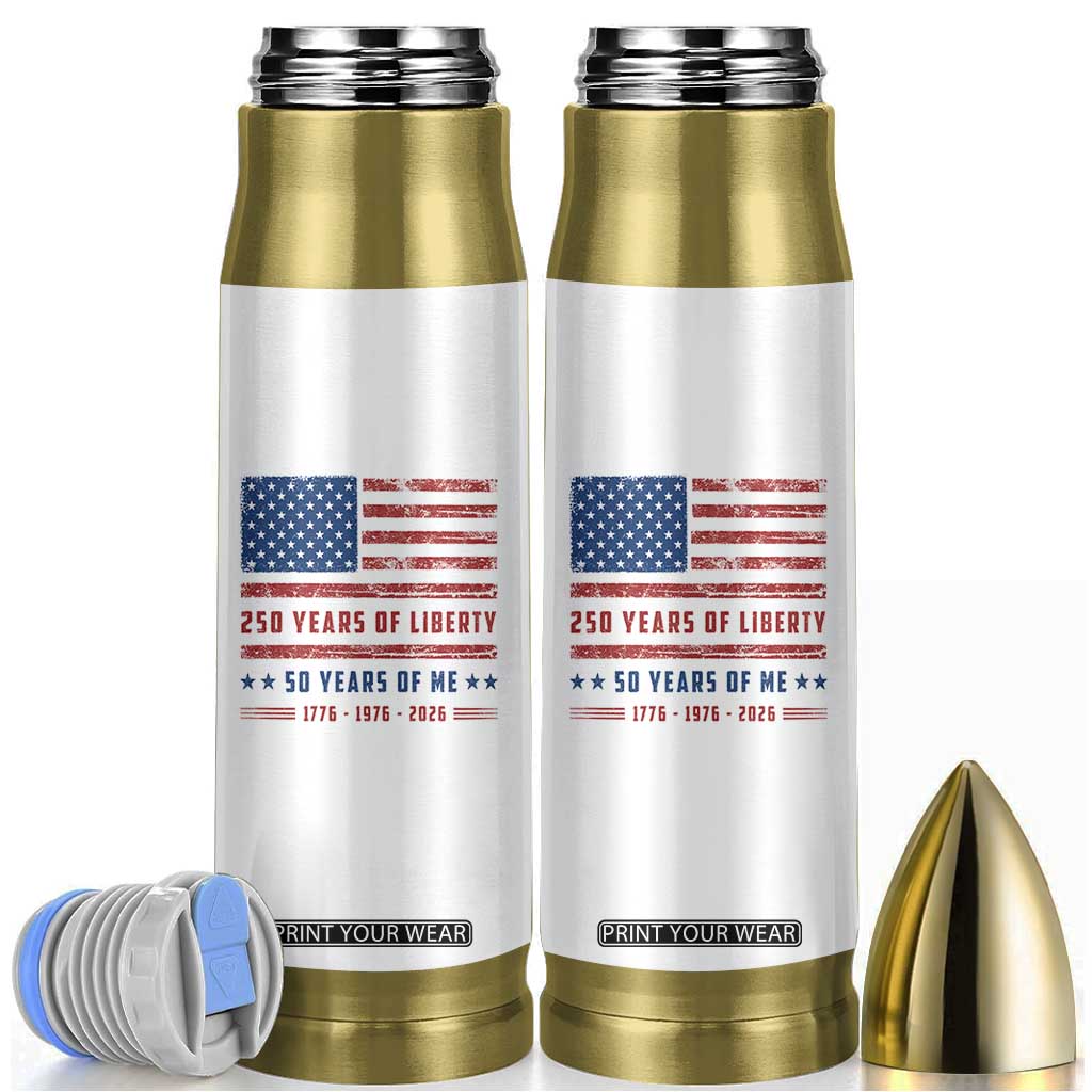 Patriotic 50th Birthday USA 250th Anniversary Bullet Tumbler 250 Years of Liberty 1976 50 Year Old Gift