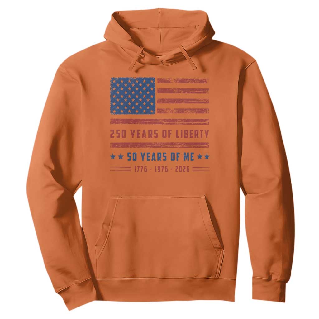 Patriotic 50th Birthday USA 250th Anniversary Hoodie 250 Years of Liberty 1976 50 Year Old Gift
