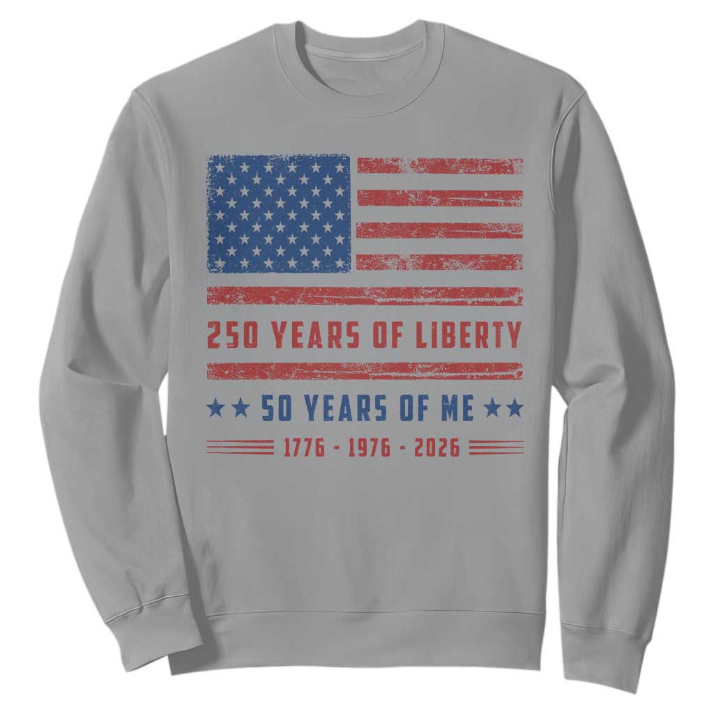 Patriotic 50th Birthday USA 250th Anniversary Sweatshirt 250 Years of Liberty 1976 50 Year Old Gift