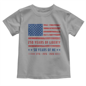 Patriotic 50th Birthday USA 250th Anniversary Toddler T Shirt 250 Years of Liberty 1976 50 Year Old Gift