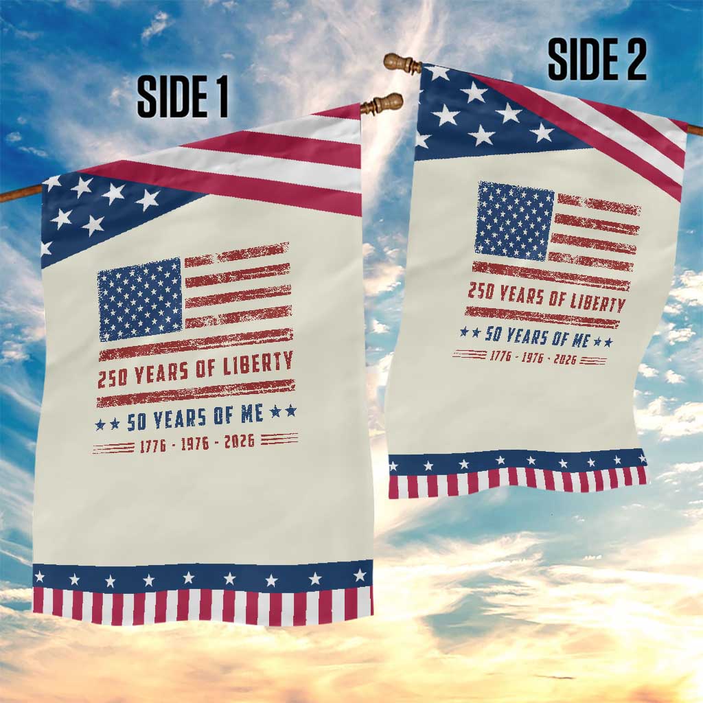 50th Birthday USA 250th Anniversary Patriotic Garden Flag 250 Years of Liberty 1976 50 Year Old Gift