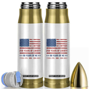 Patriotic 90th Birthday USA 250th Anniversary Bullet Tumbler 250 Years of Liberty 1936 90 Year Old Gift