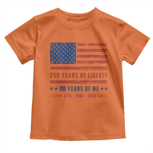 Patriotic 90th Birthday USA 250th Anniversary Toddler T Shirt 250 Years of Liberty 1936 90 Year Old Gift