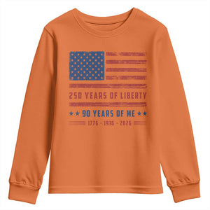 Patriotic 90th Birthday USA 250th Anniversary Youth Sweatshirt 250 Years of Liberty 1936 90 Year Old Gift