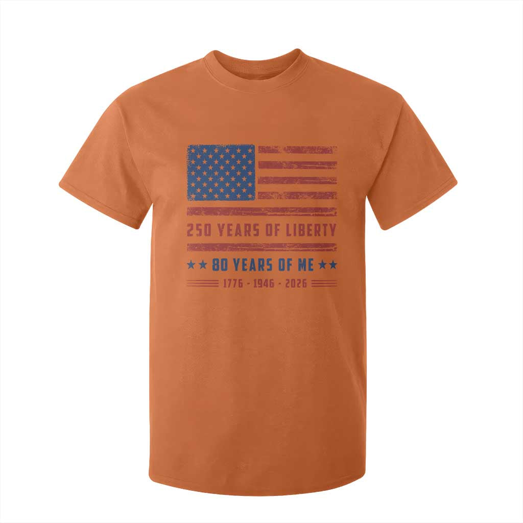 Patriotic 80th Birthday USA 250th Anniversary T Shirt For Kid 250 Years of Liberty 1946 80 Year Old Gift