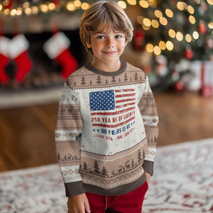 Patriotic 80th Birthday USA 250th Anniversary Ugly Christmas Sweater 250 Years of Liberty 1946 80 Year Old Gift