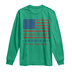 Patriotic 80th Birthday USA 250th Anniversary Long Sleeve Shirt 250 Years of Liberty 1946 80 Year Old Gift