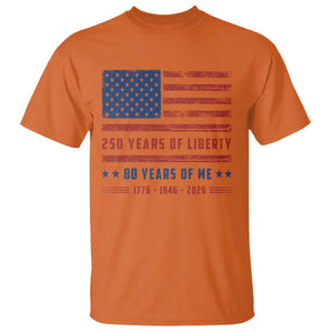 Patriotic 80th Birthday USA 250th Anniversary T Shirt 250 Years of Liberty 1946 80 Year Old Gift