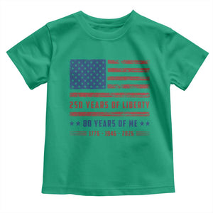 Patriotic 80th Birthday USA 250th Anniversary Toddler T Shirt 250 Years of Liberty 1946 80 Year Old Gift