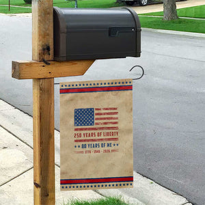 80th Birthday USA 250th Anniversary Patriotic Garden Flag 250 Years of Liberty 1946 80 Year Old Gift