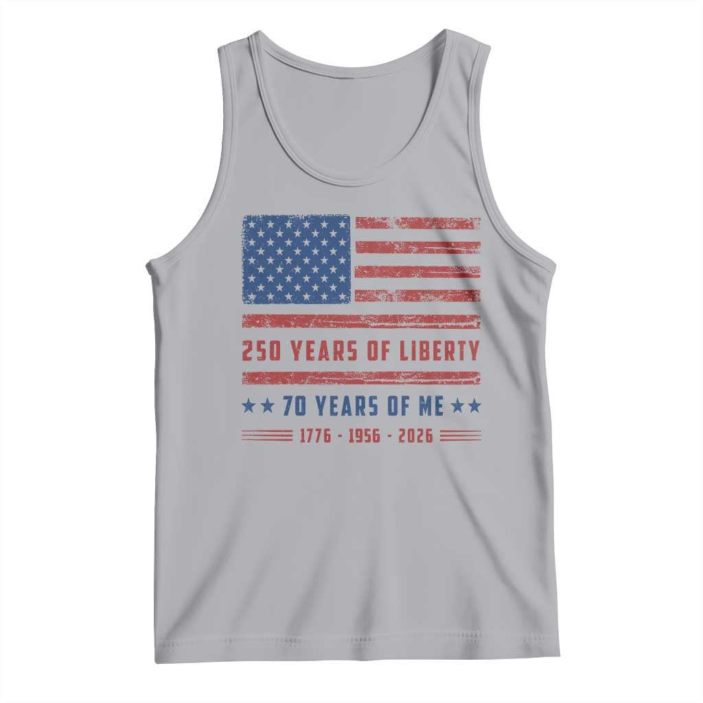 Patriotic 70th Birthday USA 250th Anniversary Tank Top 250 Years of Liberty 1956 70 Year Old Gift