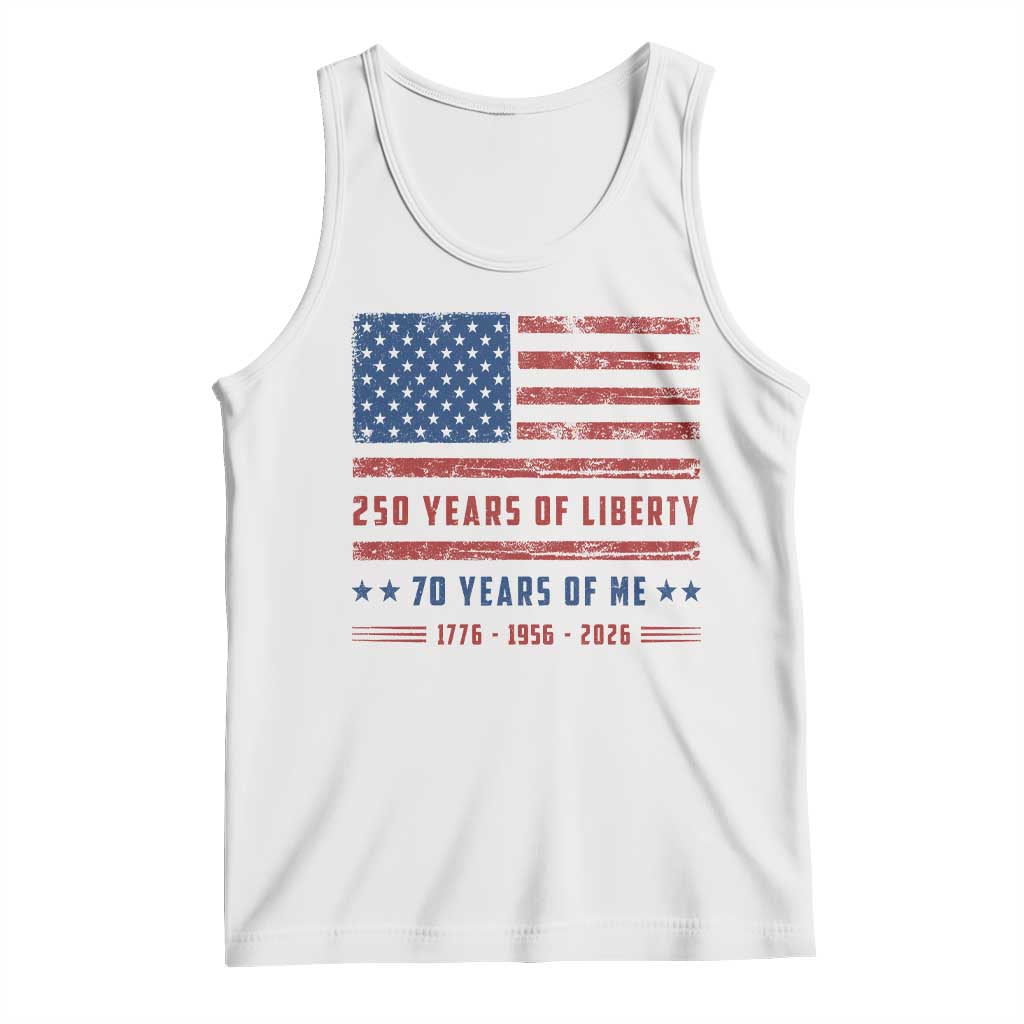 Patriotic 70th Birthday USA 250th Anniversary Tank Top 250 Years of Liberty 1956 70 Year Old Gift