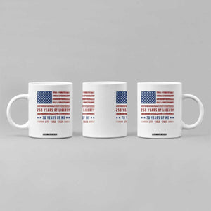 Patriotic 70th Birthday USA 250th Anniversary Coffee Mug 250 Years of Liberty 1956 70 Year Old Gift