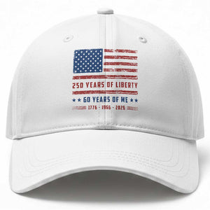 Patriotic 60th Birthday USA 250th Anniversary Baseball Cap 250 Years of Liberty 1966 60 Year Old Gift