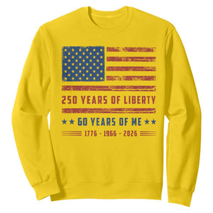 Patriotic 60th Birthday USA 250th Anniversary Sweatshirt 250 Years of Liberty 1966 60 Year Old Gift