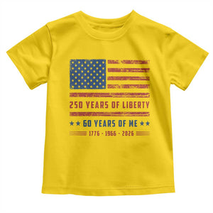 Patriotic 60th Birthday USA 250th Anniversary Toddler T Shirt 250 Years of Liberty 1966 60 Year Old Gift