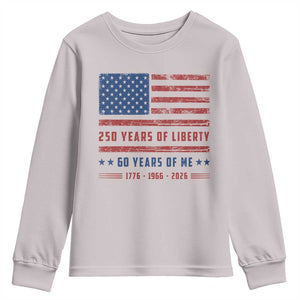 Patriotic 60th Birthday USA 250th Anniversary Youth Sweatshirt 250 Years of Liberty 1966 60 Year Old Gift