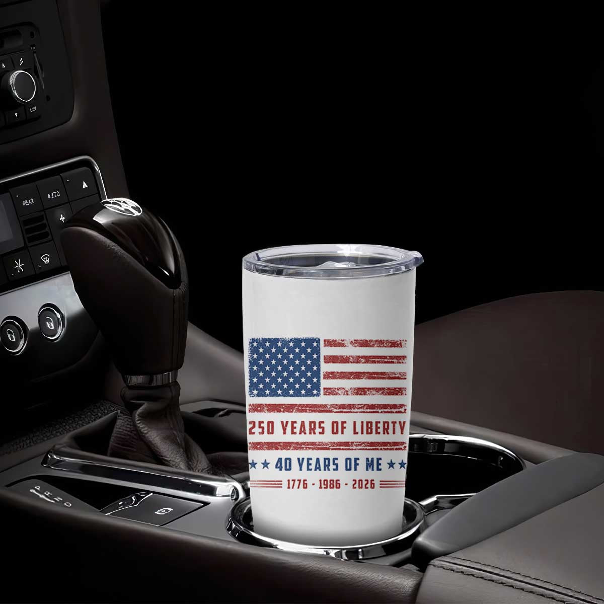 Patriotic 40th Birthday USA 250th Anniversary Tumbler Cup 250 Years of Liberty 1986 40 Year Old Gift