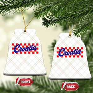 Croatia Ceramic Ornament Checkered Retro Hrvatska Zagreb Croatian