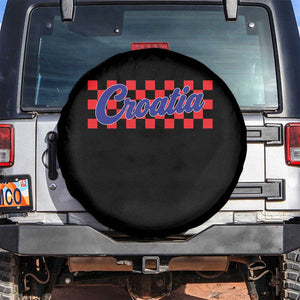 Croatia Spare Tire Cover Checkered Retro Hrvatska Zagreb Croatian