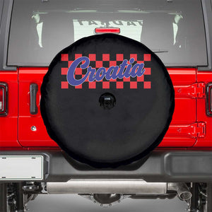 Croatia Spare Tire Cover Checkered Retro Hrvatska Zagreb Croatian